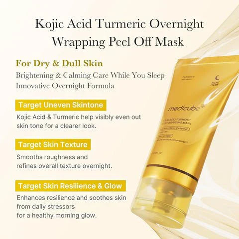 Glovaras™ Medicube - Kojic Acid Turmeric Night Wrapping Mask |  ميديكوب – قناع ليلي بالكوجيك أسيد والكركم